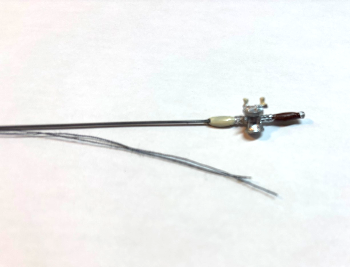 Dollhouse Miniature Casting Fishing Rod Handcrafted
