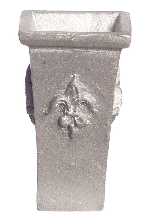 Dollhouse Miniature Square Silver Plant Stand by Falcon Miniatures