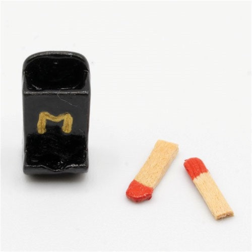 Dollhouse Miniature Match Box Holder