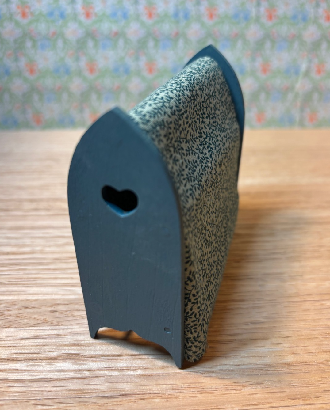 Dollhouse Miniature Blue Quilt Rack by Sir Thomas Thumb