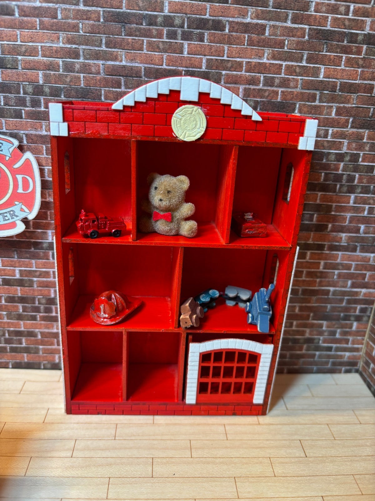 Dollhouse Miniature Handcrafted Firetruck Bedroom