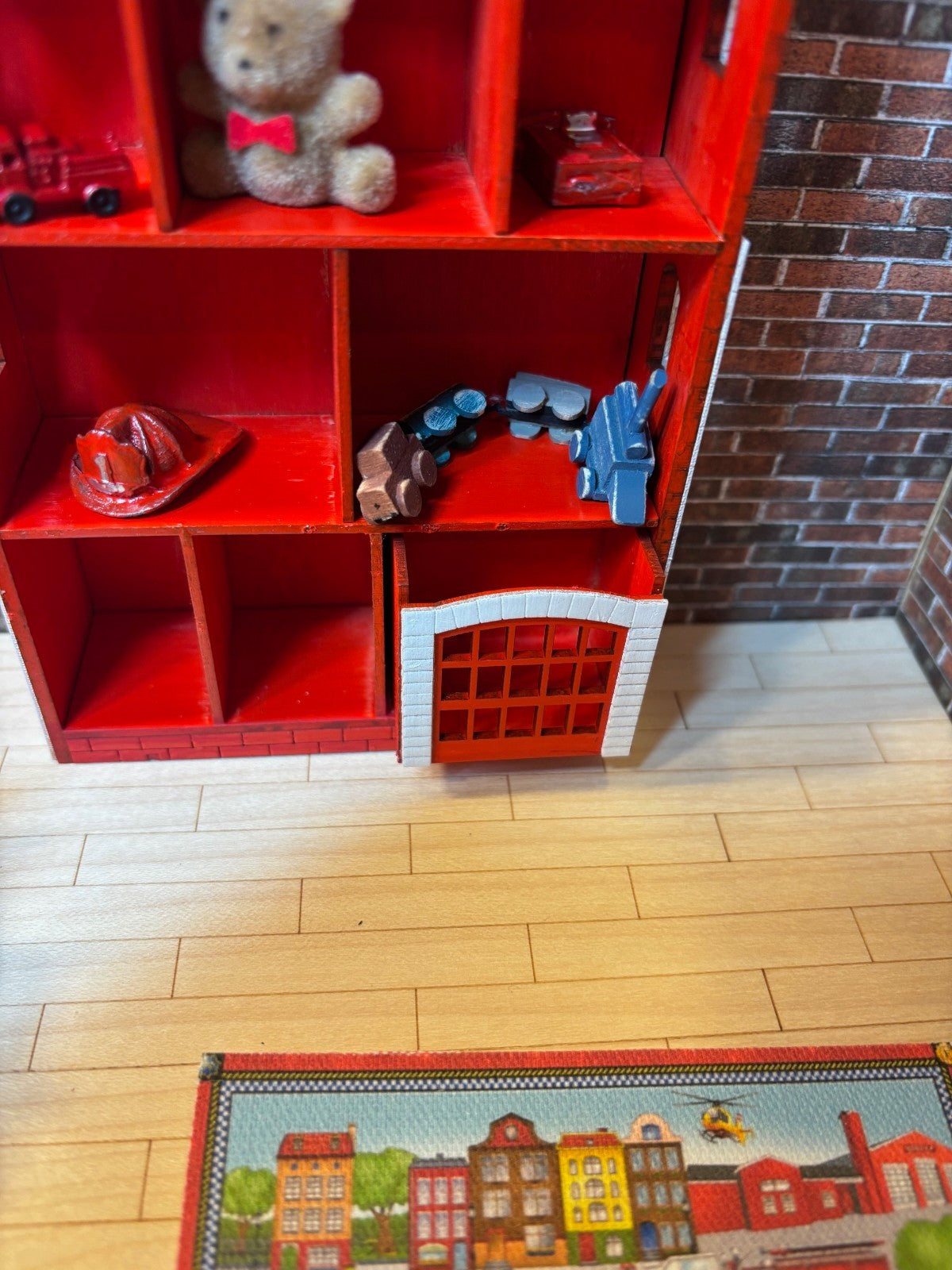 Dollhouse Miniature Handcrafted Firetruck Bedroom