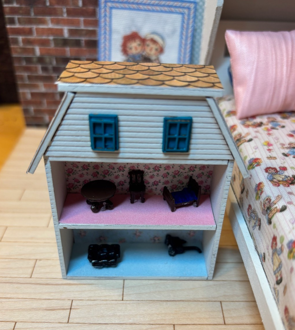 Dollhouse Miniature Handcrafted Girl's Dollhouse Bedroom