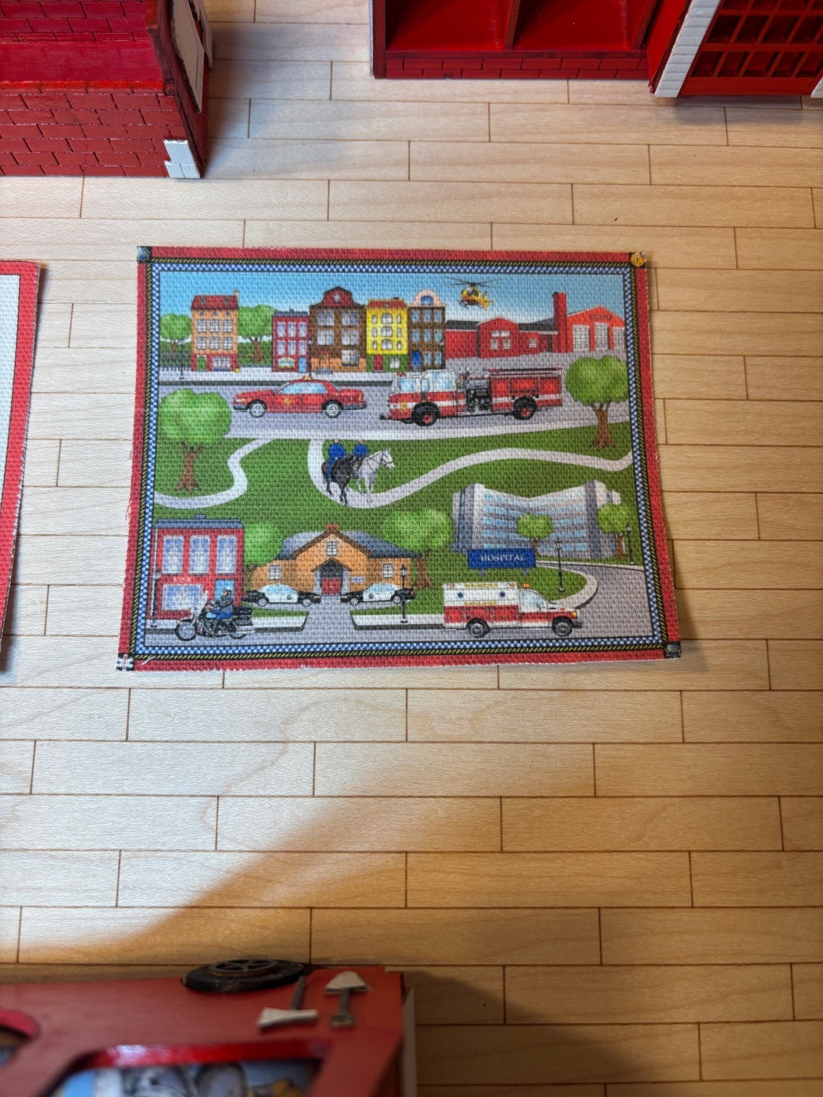 Dollhouse Miniature Handcrafted Firetruck Bedroom