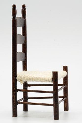 Dollhouse Miniature Walnut Shaker Side Chair