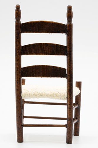 Dollhouse Miniature Walnut Shaker Side Chair