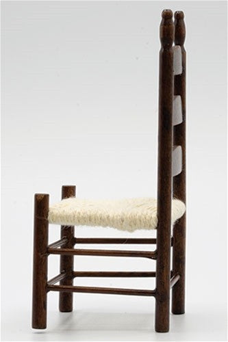 Dollhouse Miniature Walnut Shaker Side Chair