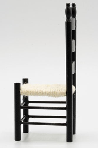 Dollhouse Miniature Black Shaker Side Chair