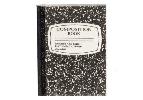 Dollhouse Miniature Composition Book  - Handcrafted