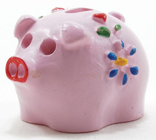 Dollhouse Miniature Pink Piggy Bank