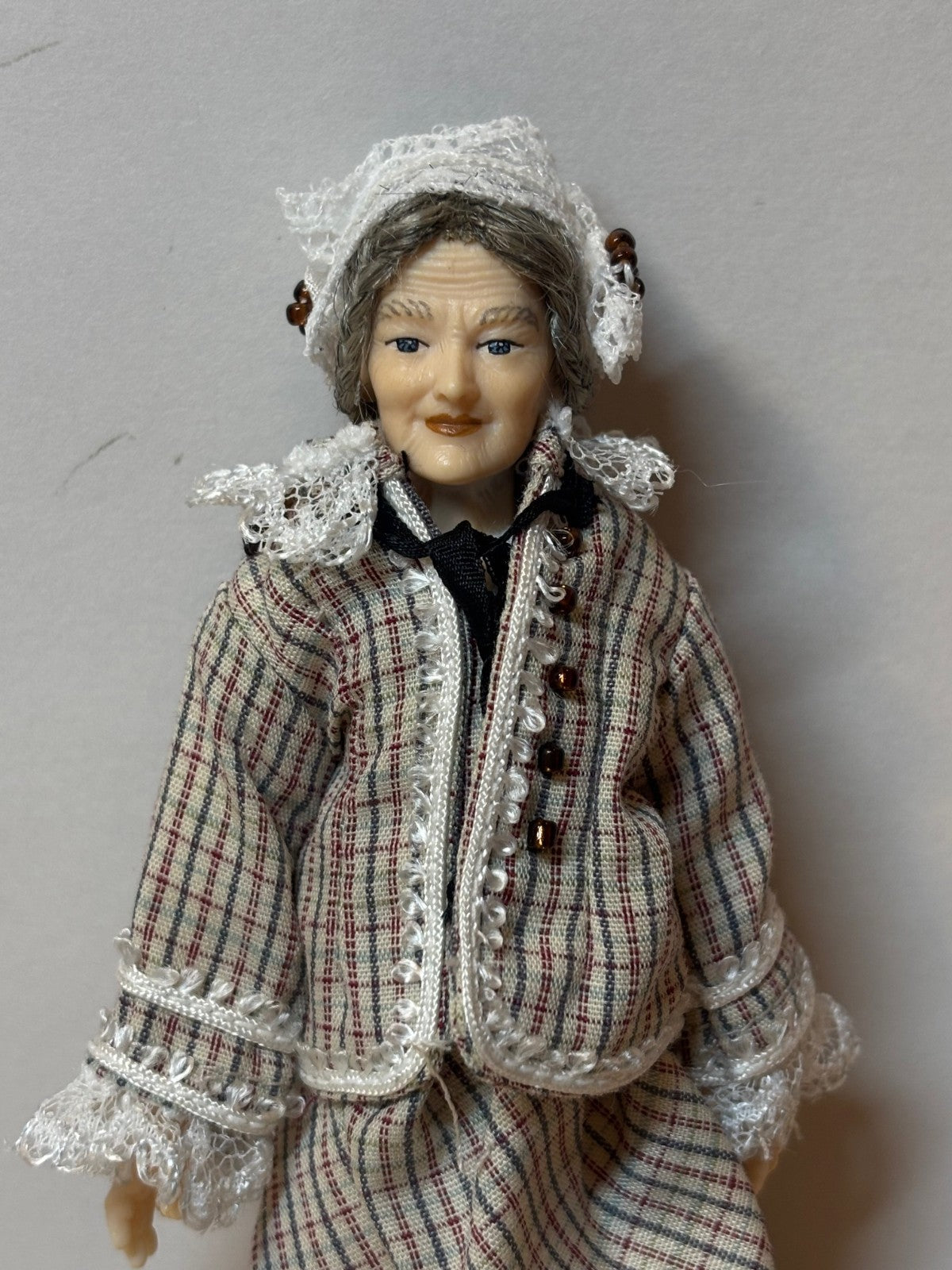 Heidi Ott Dollhouse Miniature 1:12 Scale Old Woman Doll in Dress