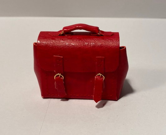 Heidi Ott Dollhouse Miniature Red Leather Satchel