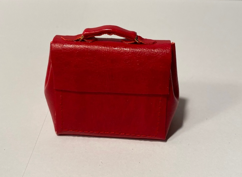 Heidi Ott Dollhouse Miniature Red Leather Satchel