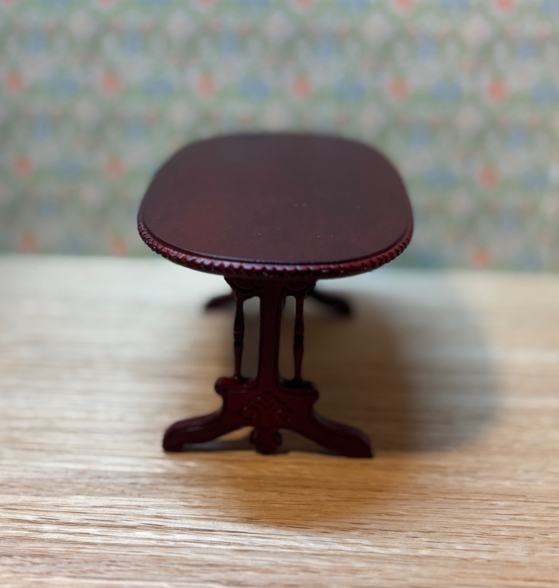 Dollhouse Miniature Walnut Dining Table by Hansson