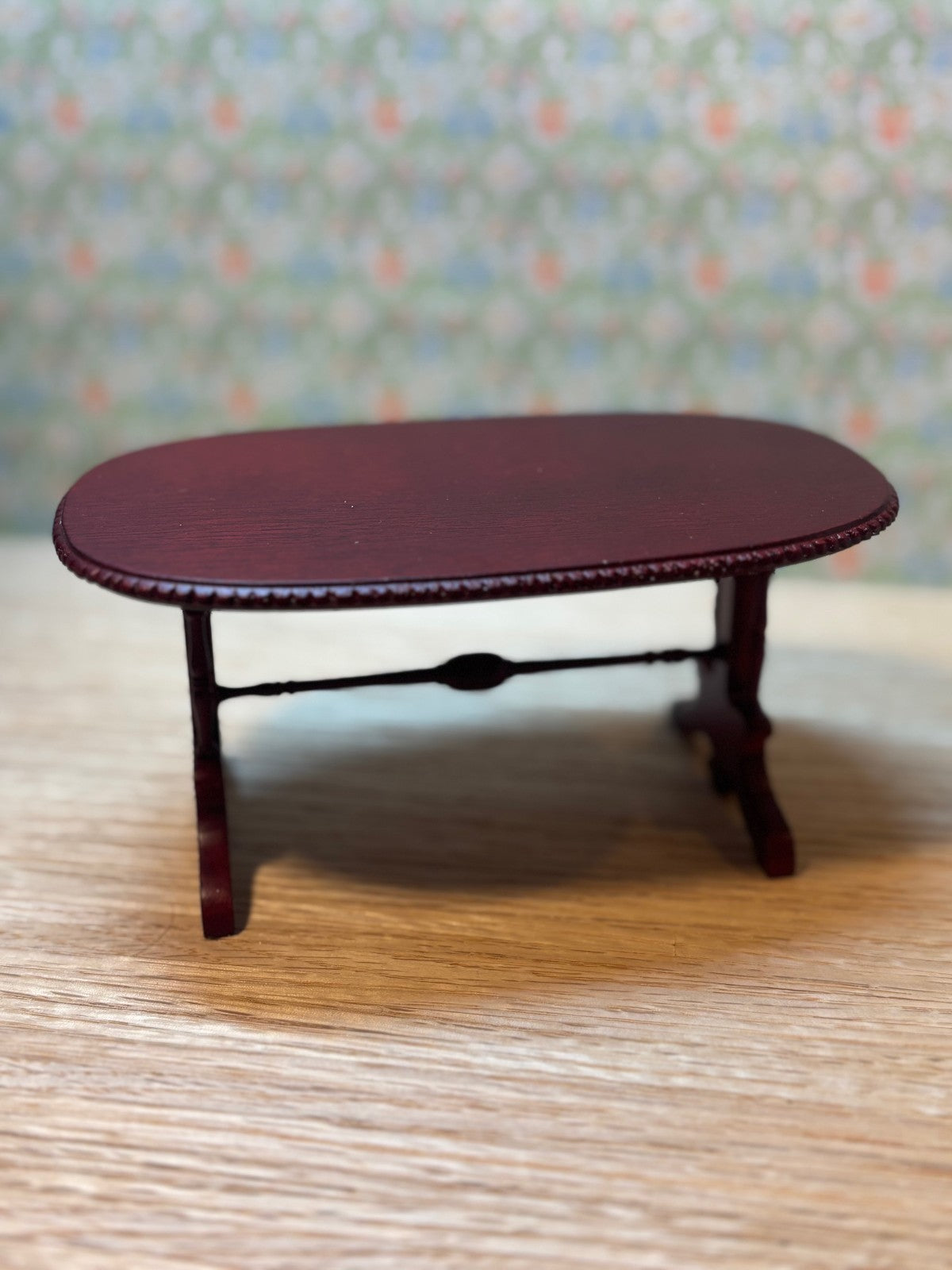 Dollhouse Miniature Walnut Dining Table by Hansson
