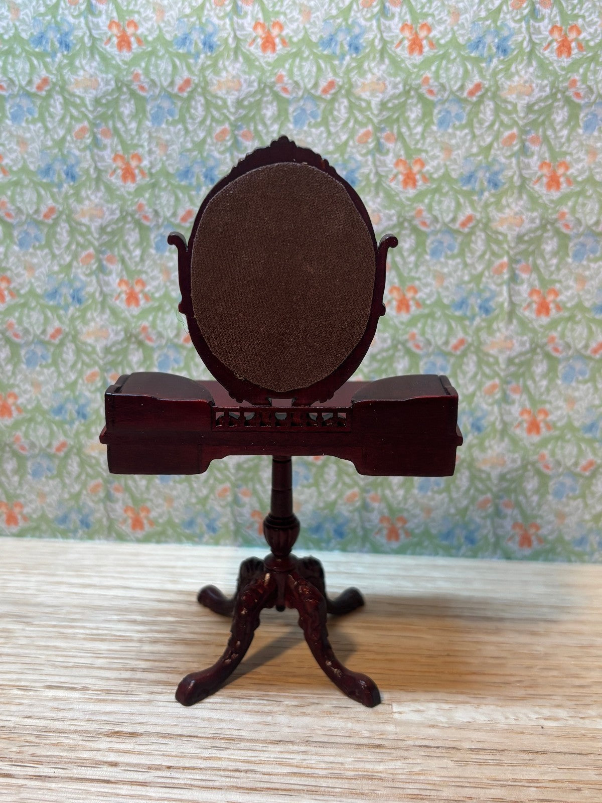 Dollhouse Miniature Mahogany Vanity by Bespaq