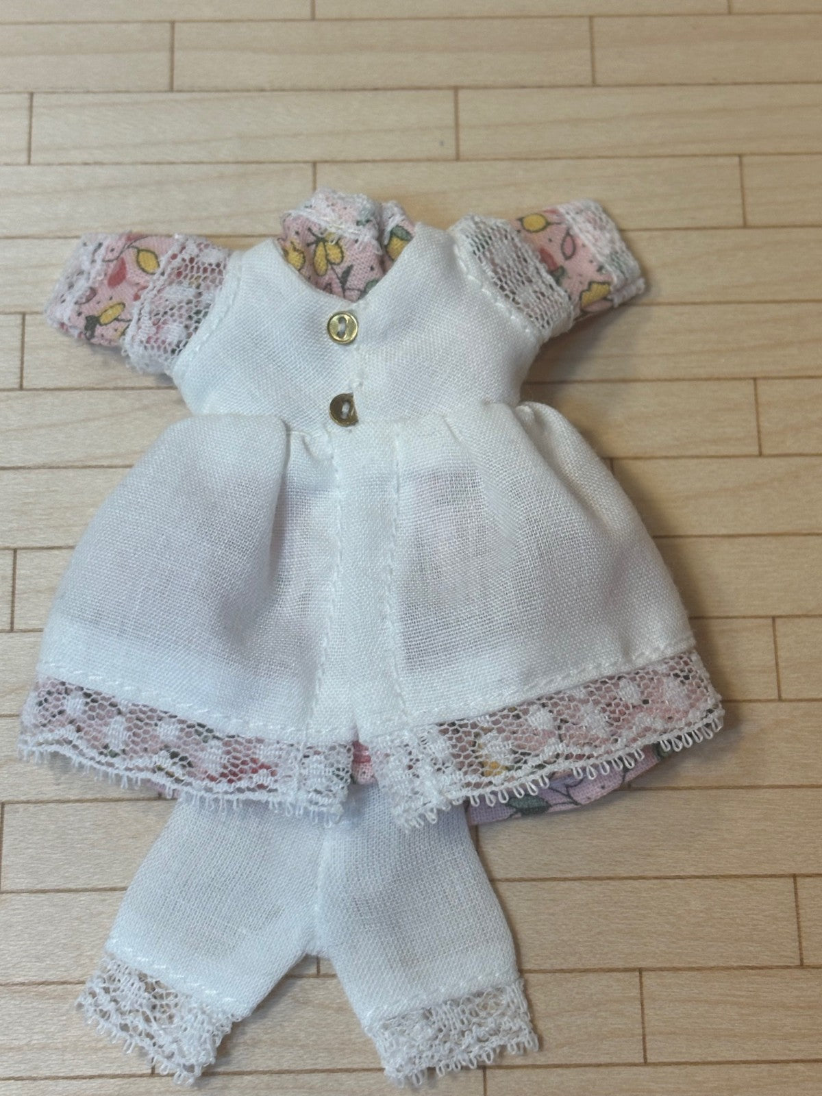 Heidi Ott Dollhouse Miniature 1:12 Scale Girl's Pink Floral Smocked Dress