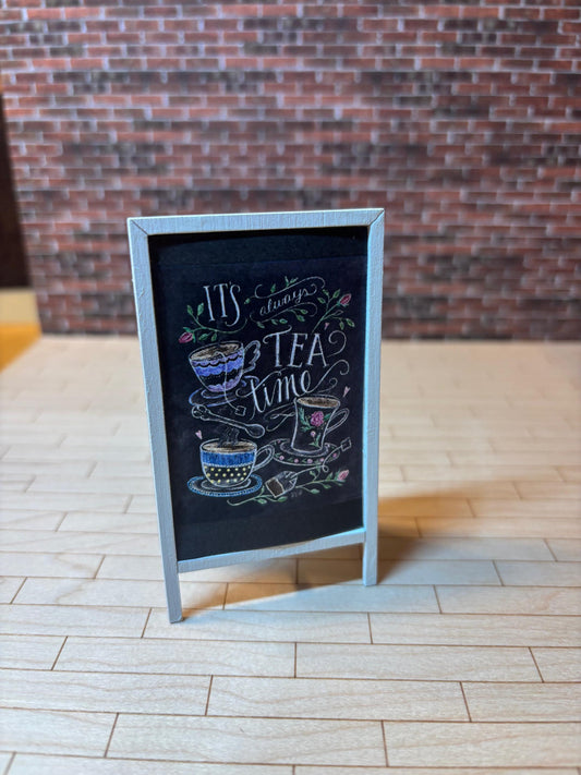 Dollhouse Miniature 2-Sided Sidewalk Sign Handcrafted