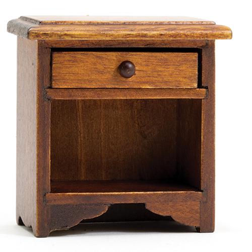 Dollhouse Miniature Night Stand in Walnut