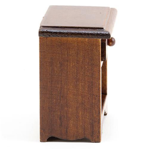Dollhouse Miniature Night Stand in Walnut