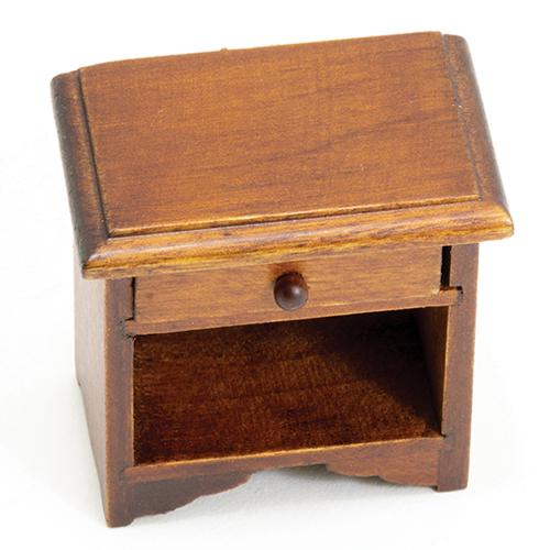 Dollhouse Miniature Night Stand in Walnut