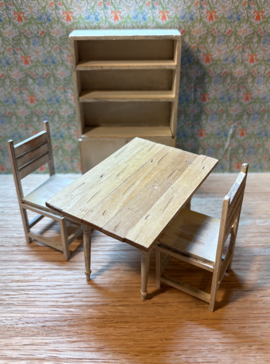 Dollhouse Miniature Colonial Kitchen Set Handcrafted