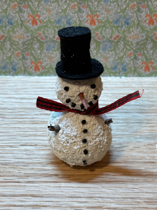 Dollhouse Miniature Snowman Handcrafted by Taylor Jade