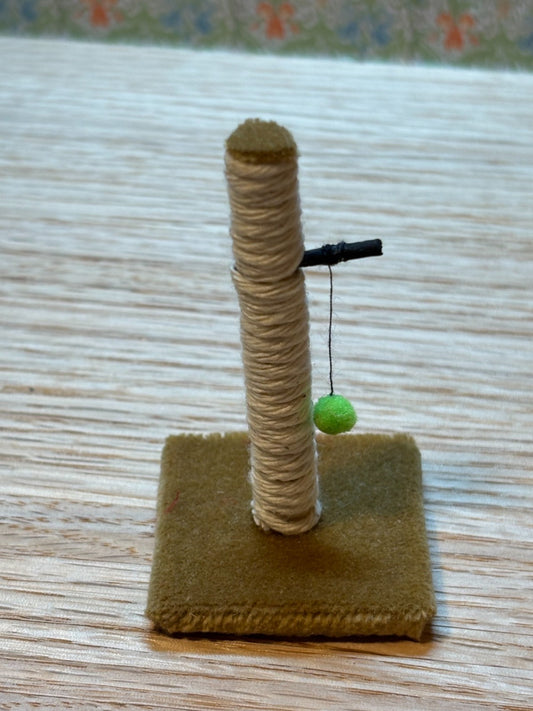 Dollhouse Miniature Cat Pole with Green Ball by Taylor Jade