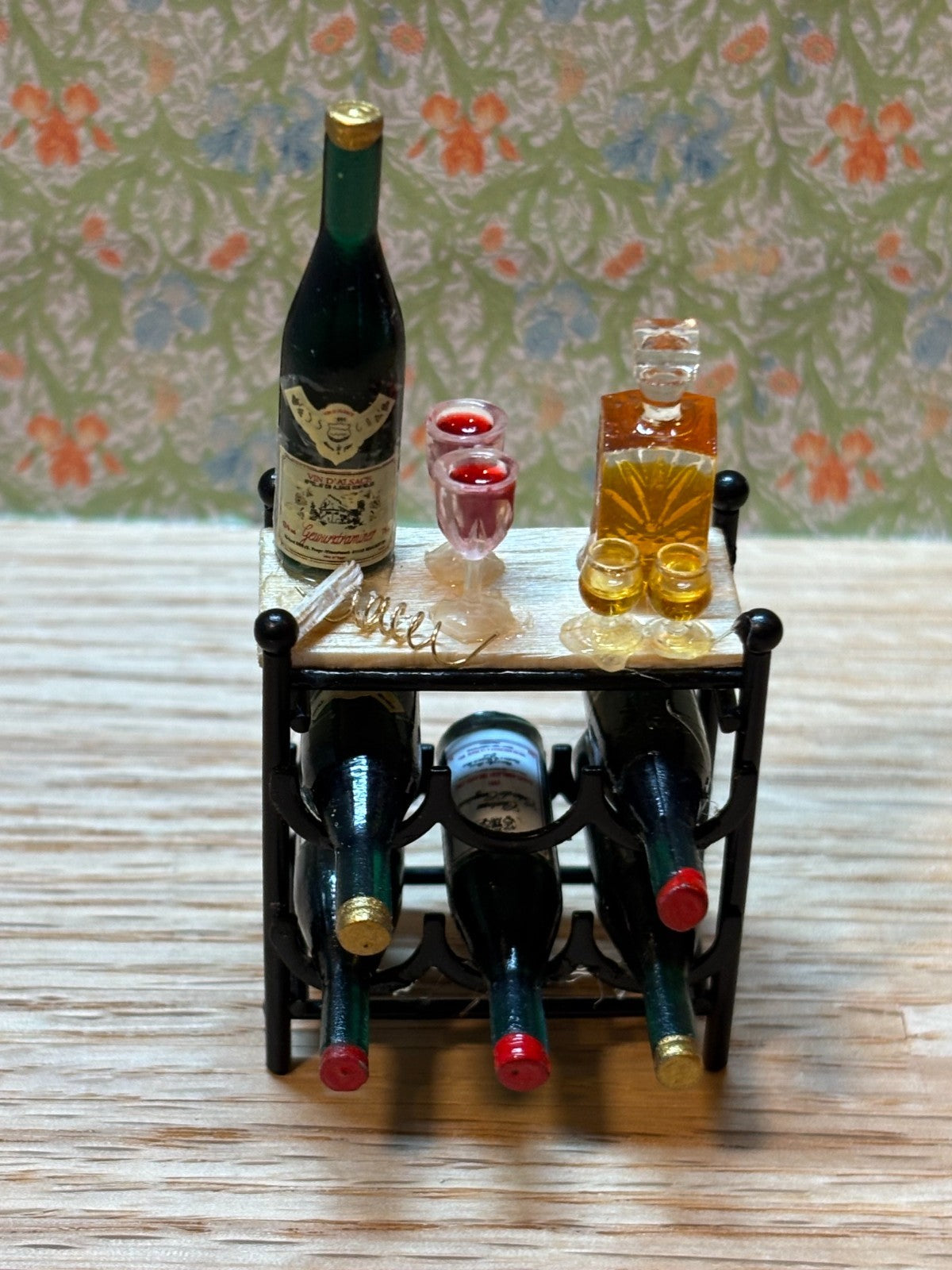 Dollhouse Miniature Wine Rack by Taylor Jade