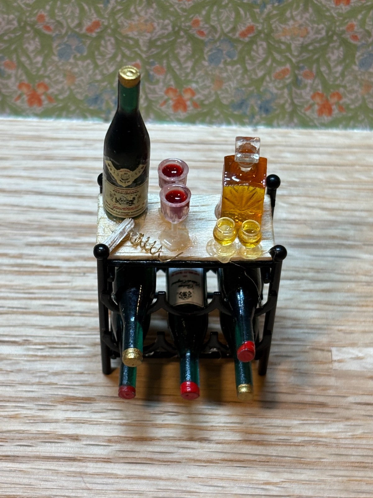 Dollhouse Miniature Wine Rack by Taylor Jade