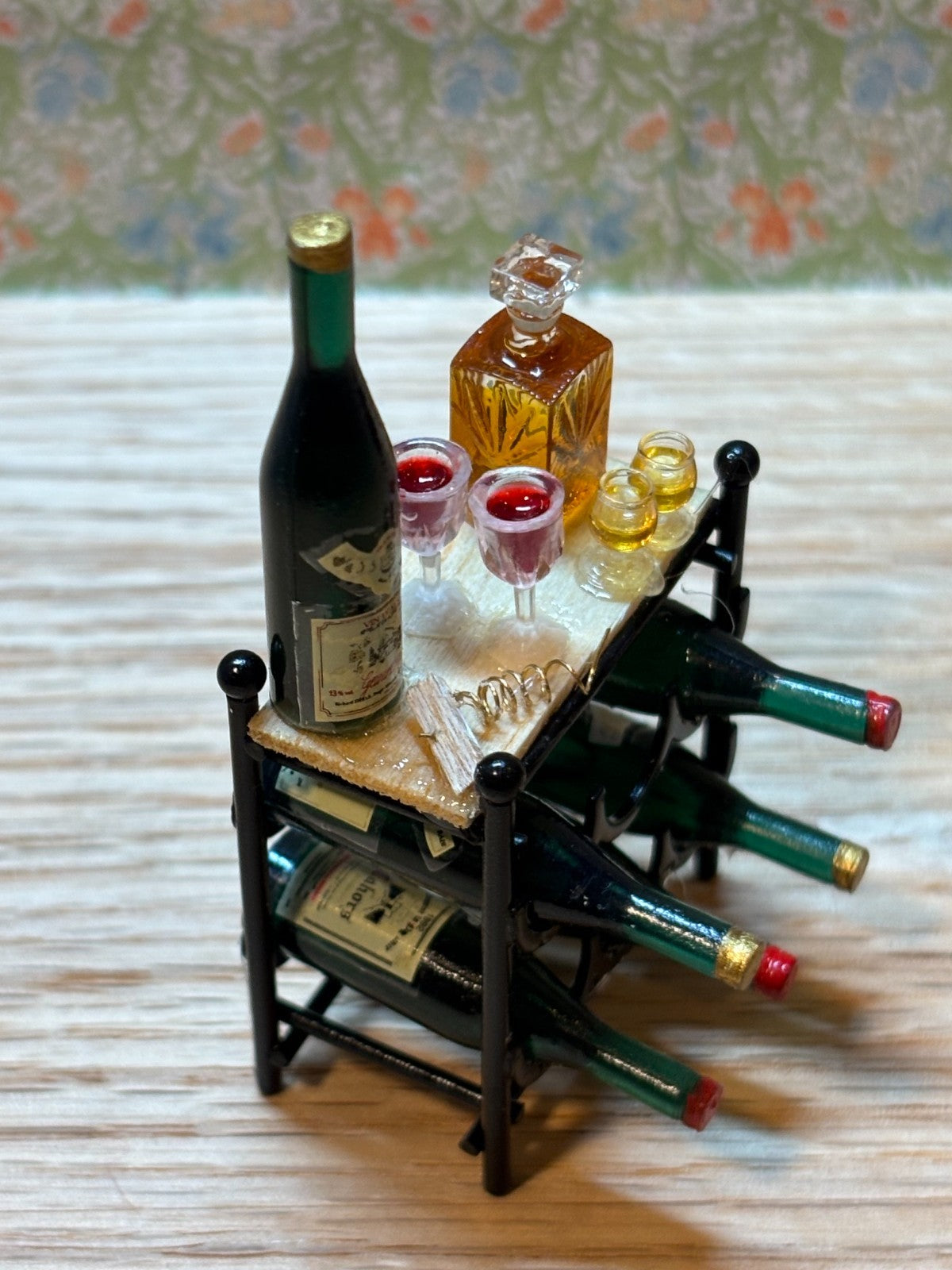 Dollhouse Miniature Wine Rack by Taylor Jade
