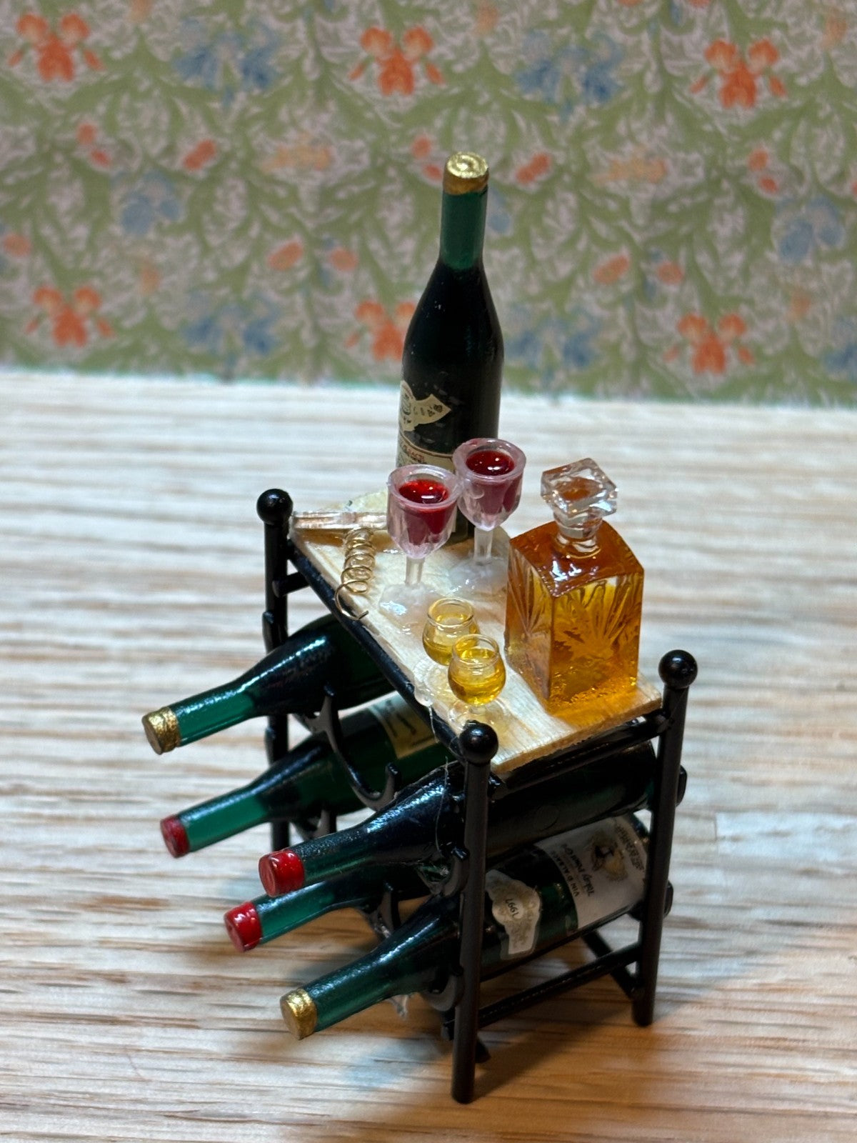 Dollhouse Miniature Wine Rack by Taylor Jade