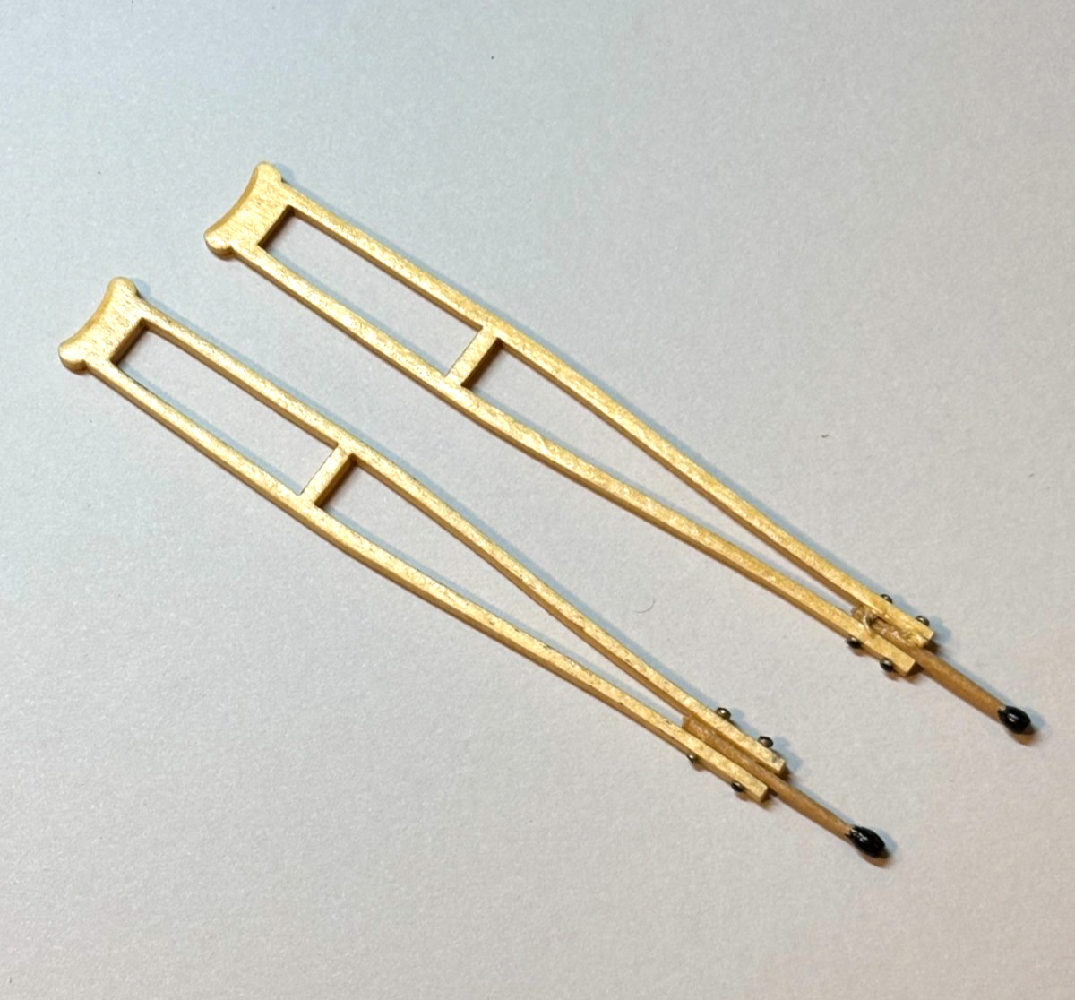 Dollhouse Miniature Wooden Crutches
