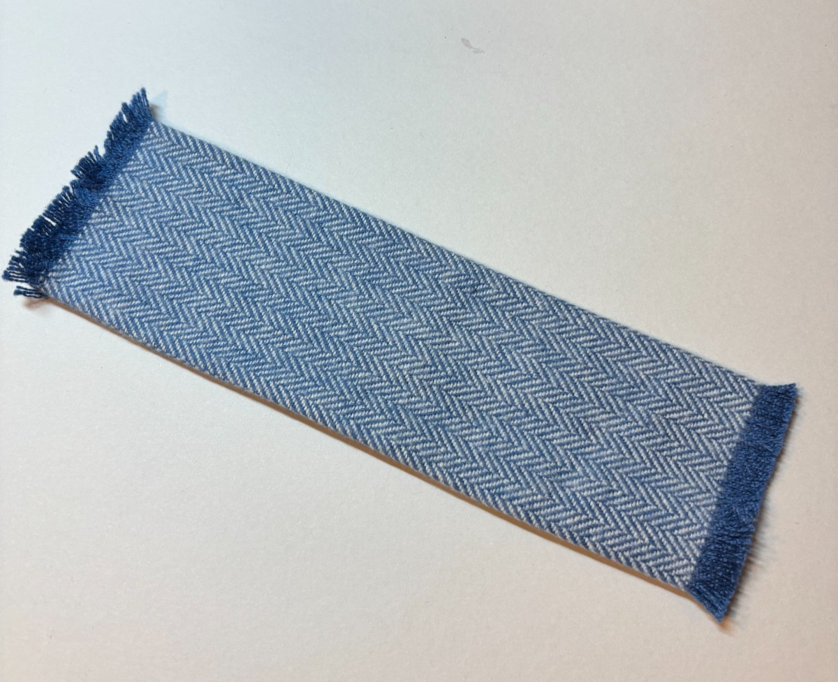 Dollhouse Miniature Denim Blue Throw