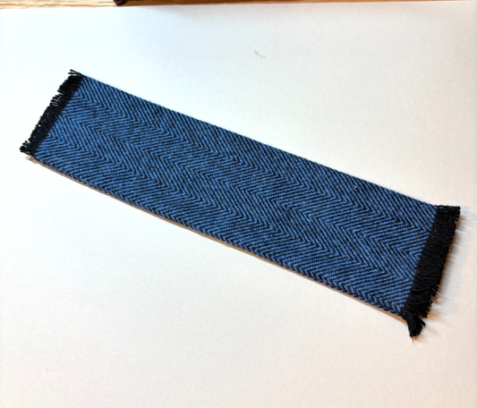 Dollhouse Miniature Dark Denim Blue Throw