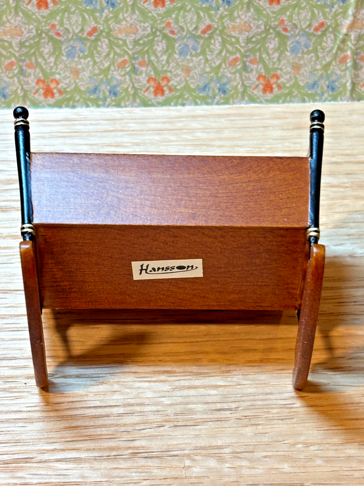 Dollhouse Miniature Walnut Cradle by Hansson