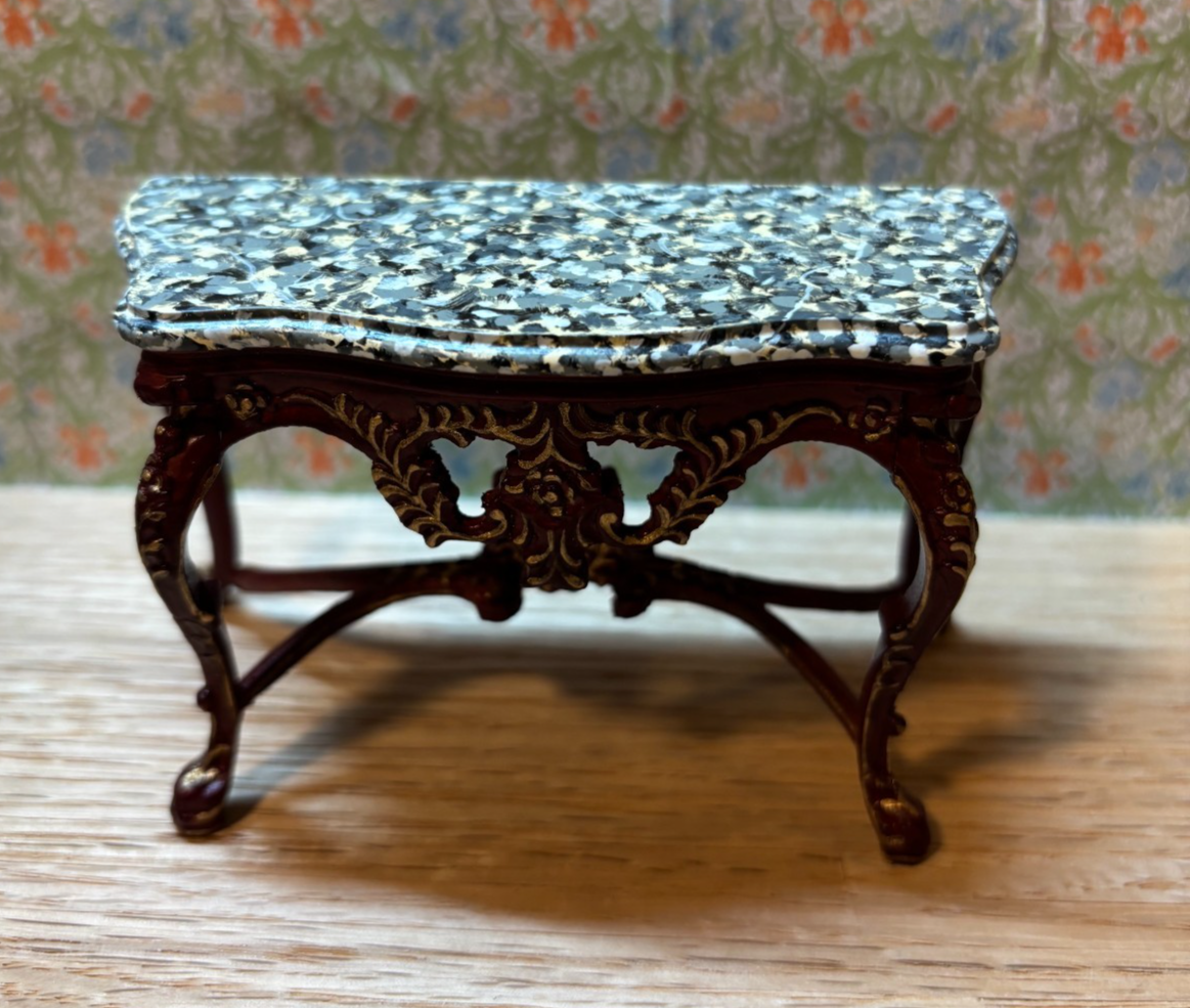 Dollhouse Miniature - Console Table in Mahogany