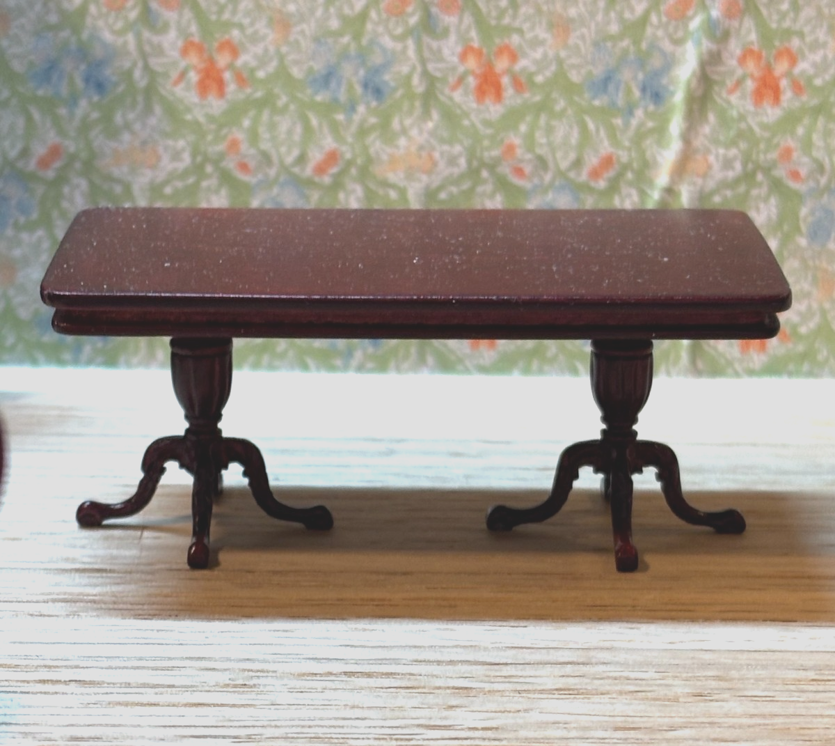 Dollhouse Miniature Mahogany 5-Piece Dining Set by Hansson 1/24 Scale