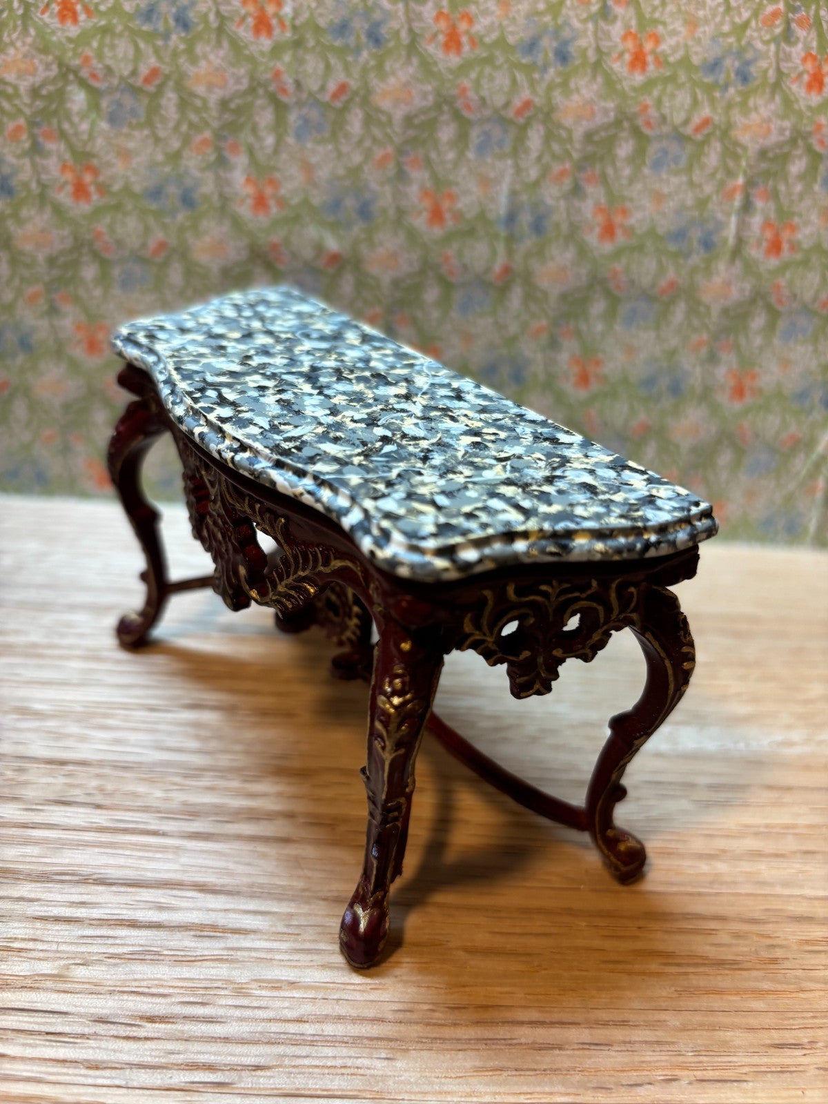 Dollhouse Miniature - Console Table in Mahogany