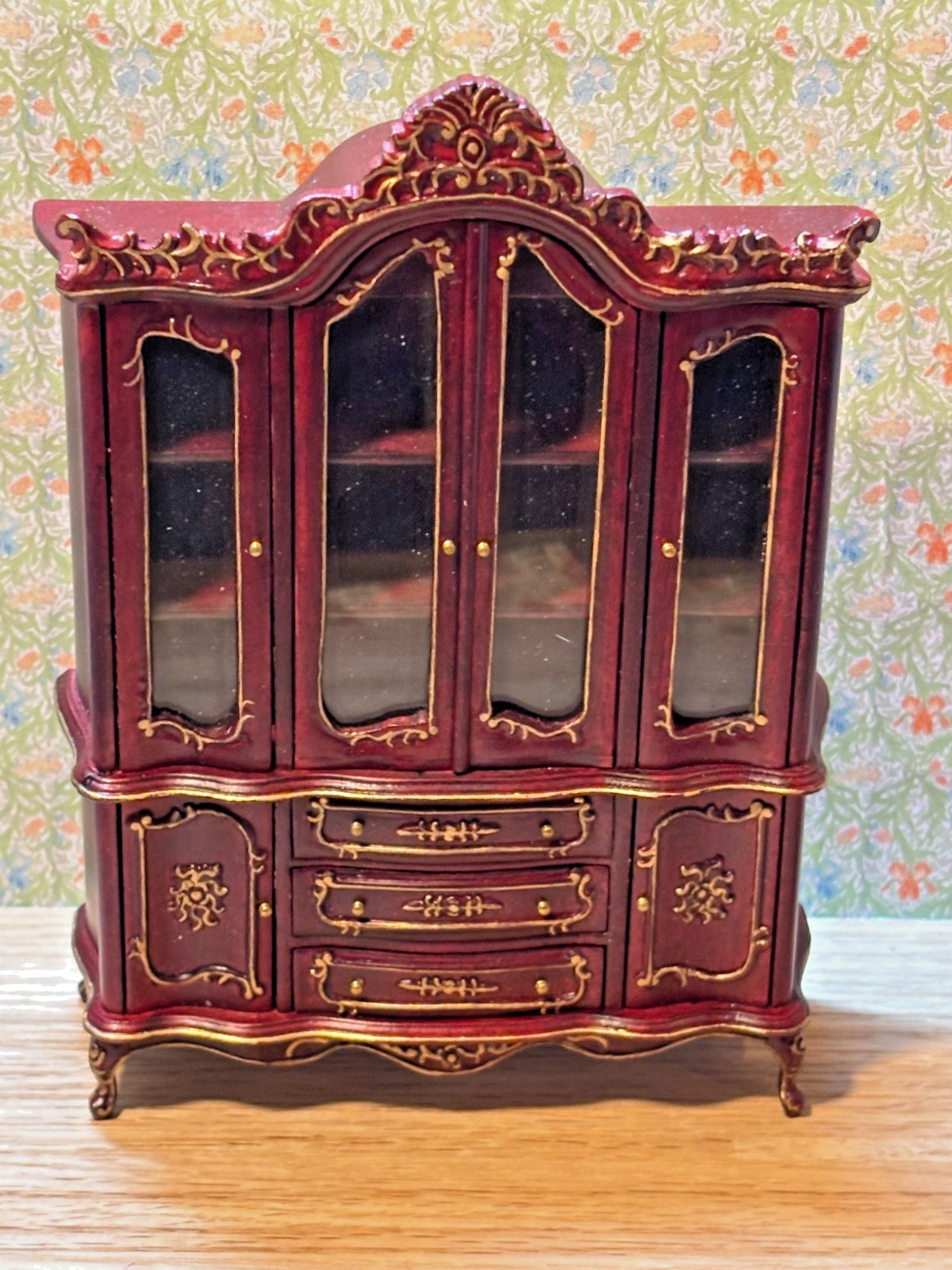 Dollhouse Miniature 6-Piece Mahogany Dining Set by Hansson