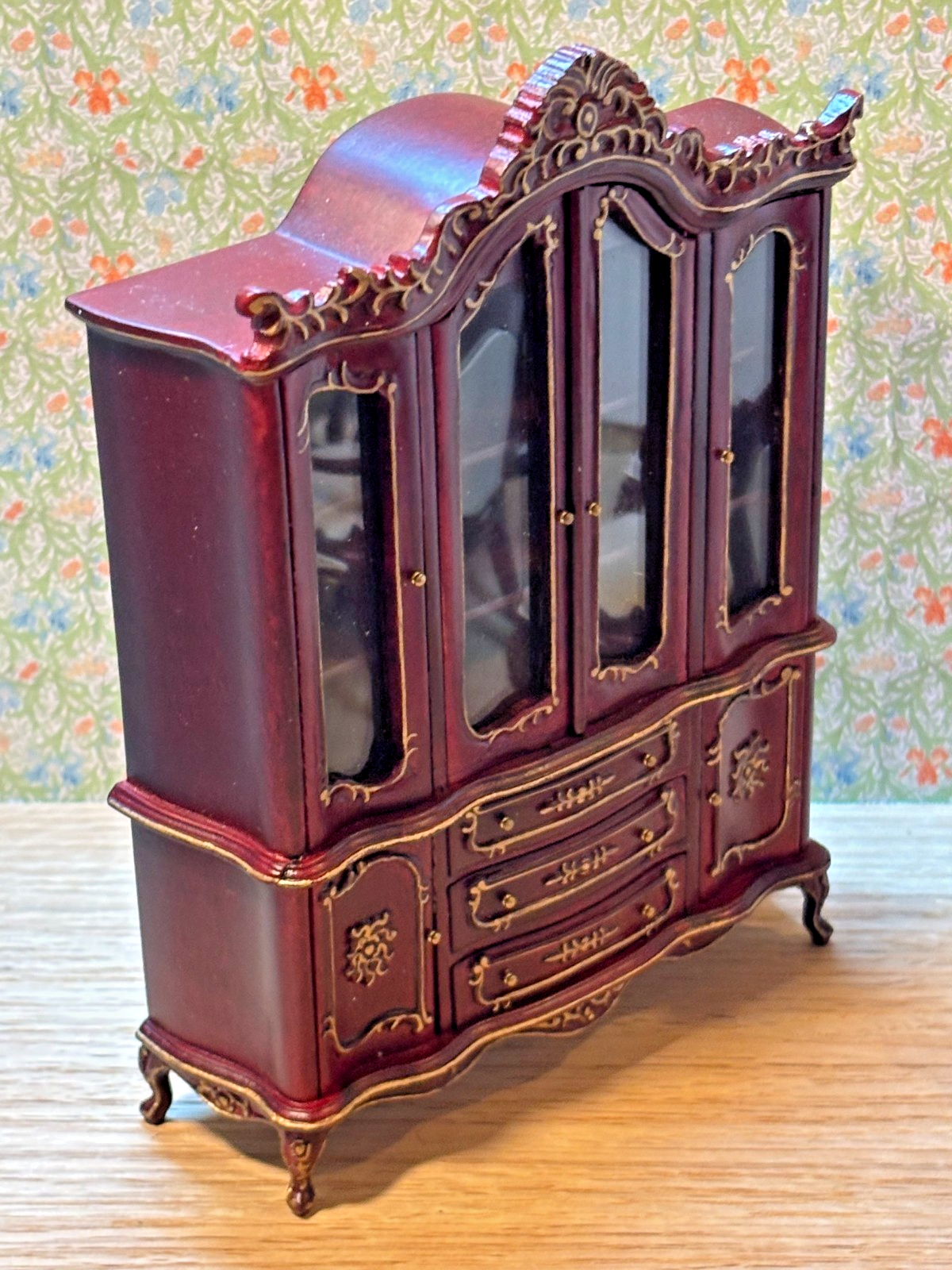 Dollhouse Miniature 6-Piece Mahogany Dining Set by Hansson