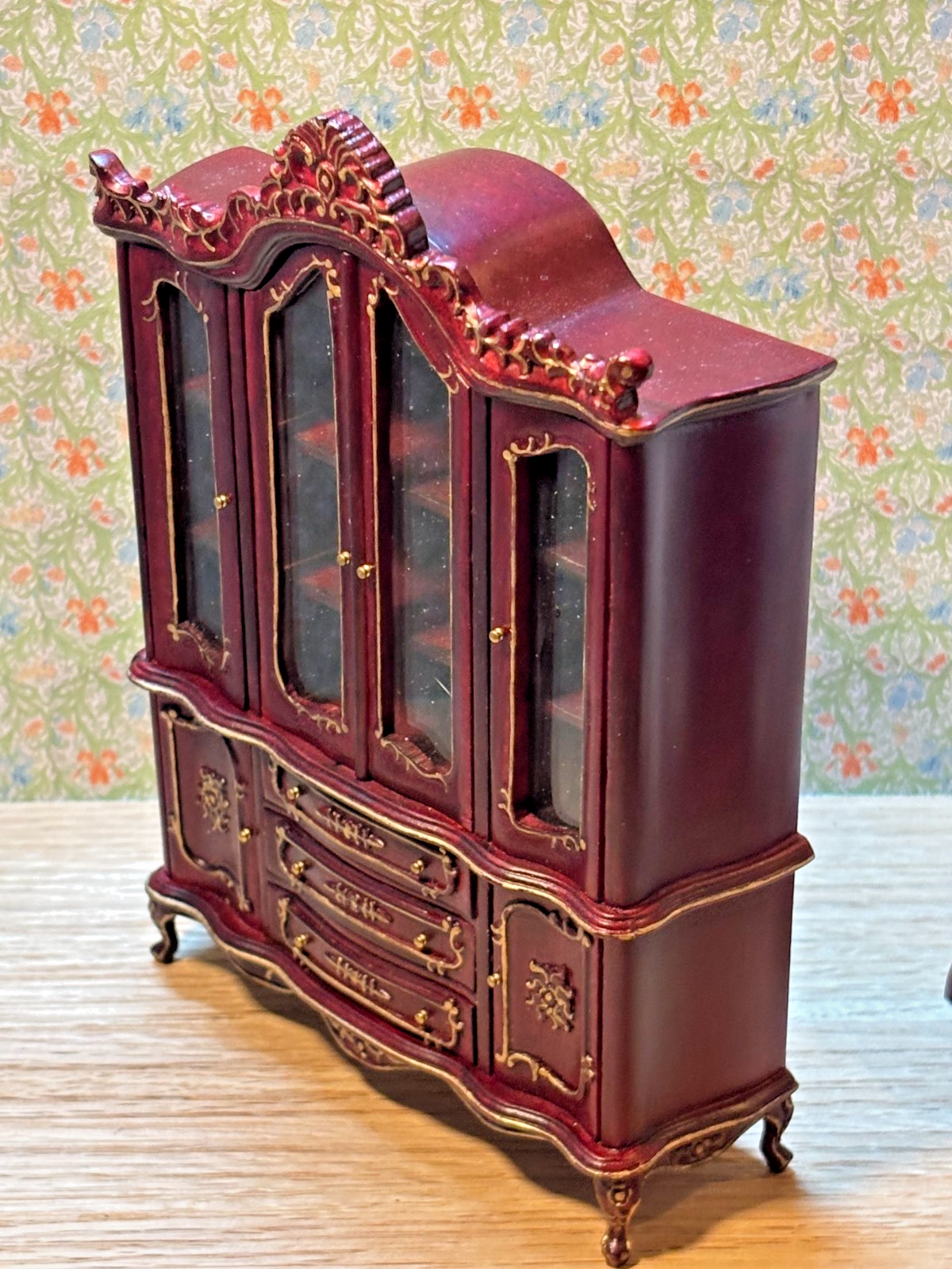 Dollhouse Miniature 6-Piece Mahogany Dining Set by Hansson
