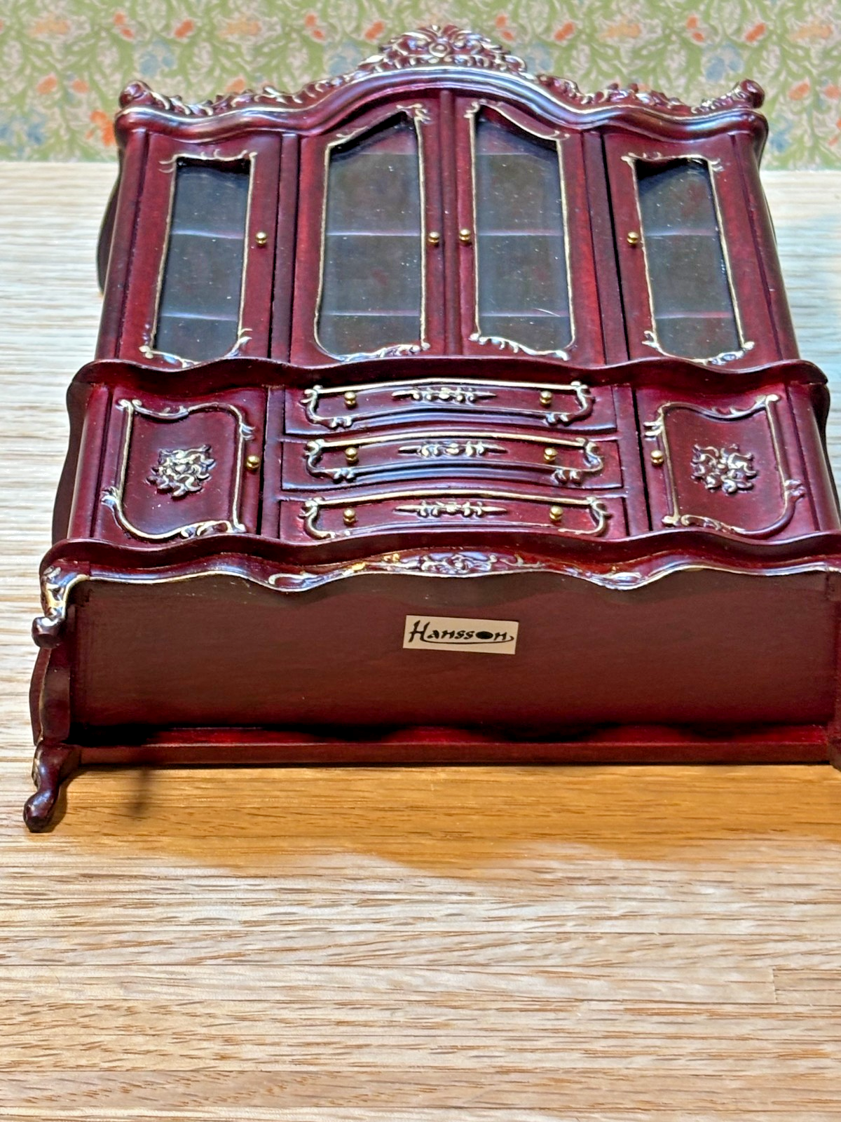 Dollhouse Miniature 6-Piece Mahogany Dining Set by Hansson