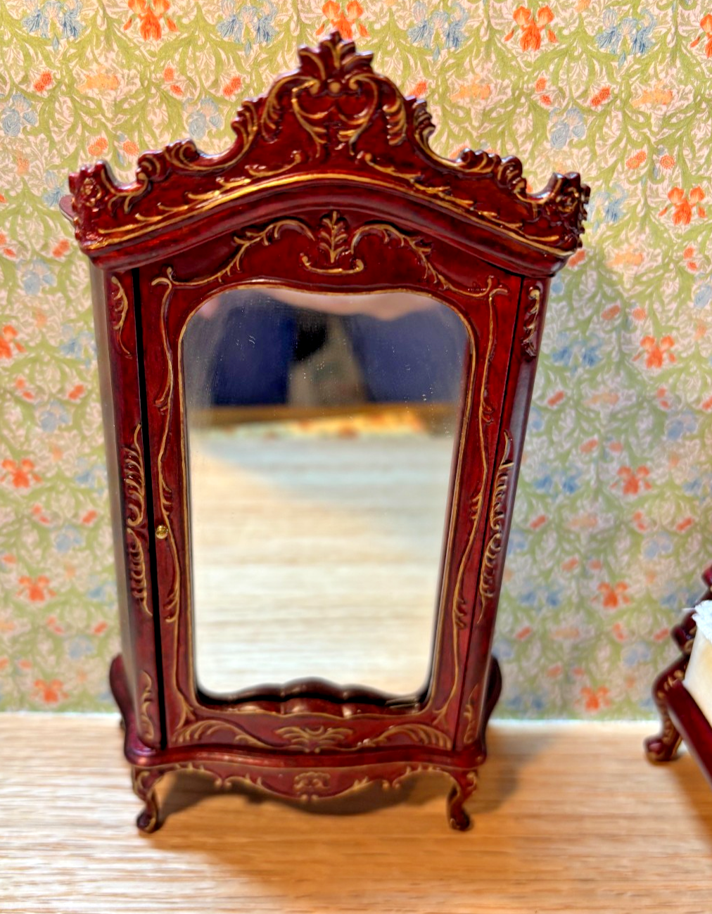 Dollhouse Miniature 6 Piece Mahogany Bedroom Set Set by Hansson
