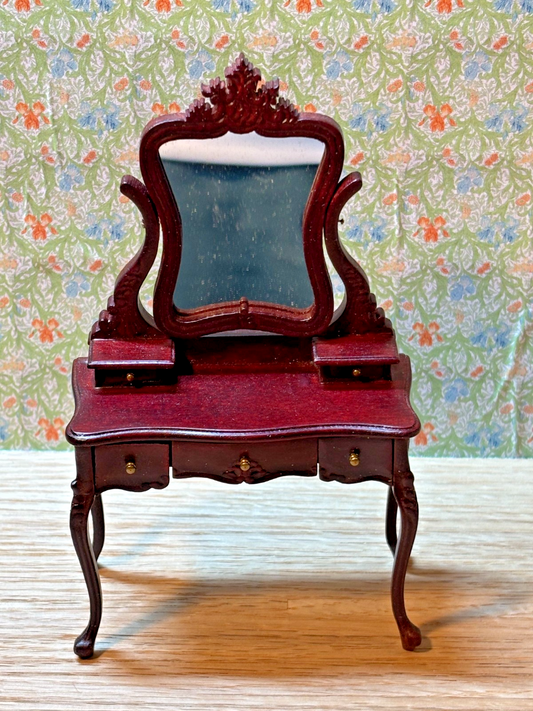 Dollhouse Miniature Mahogany Vanity by Hansson
