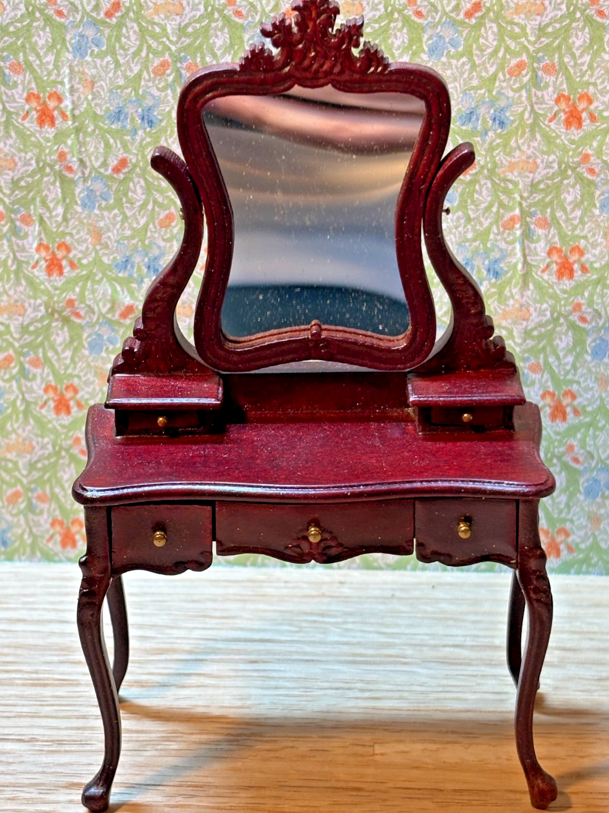 Dollhouse Miniature Mahogany Vanity by Hansson