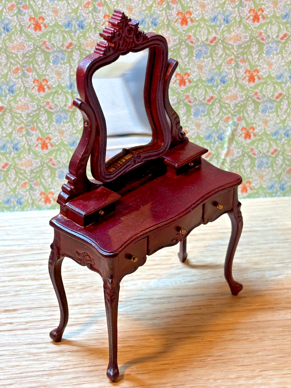 Dollhouse Miniature Mahogany Vanity by Hansson