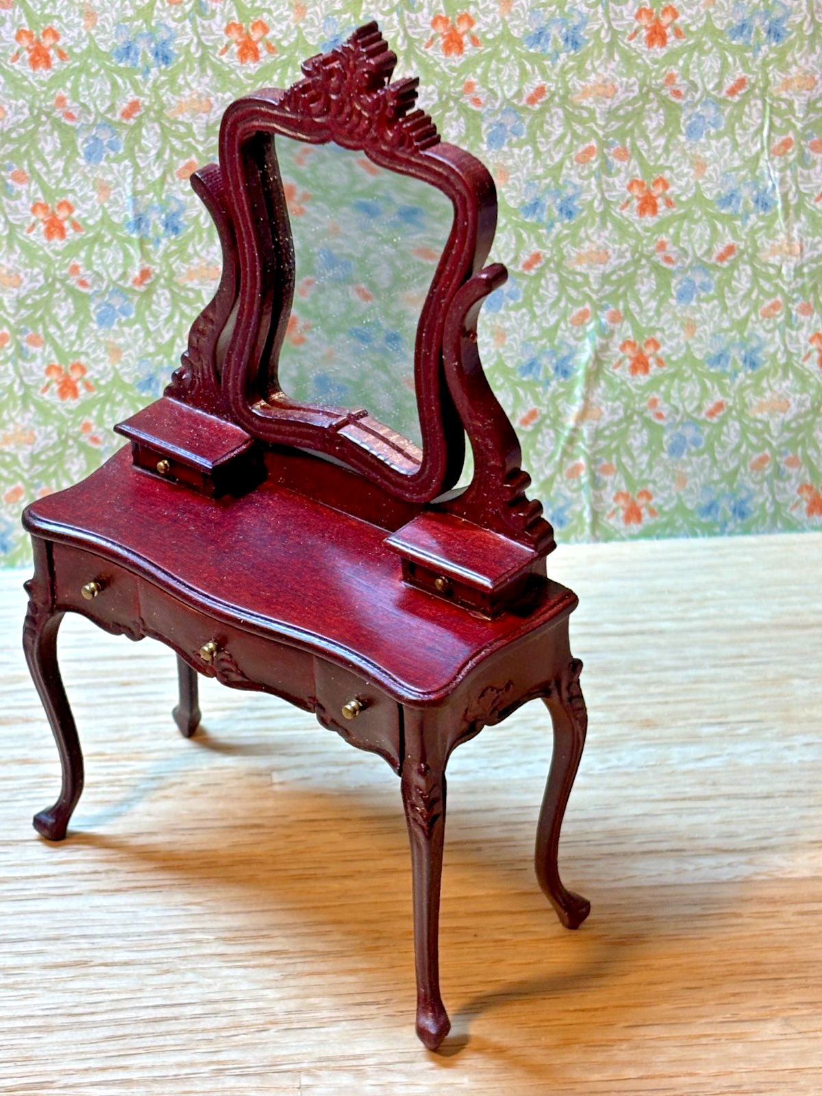 Dollhouse Miniature Mahogany Vanity by Hansson
