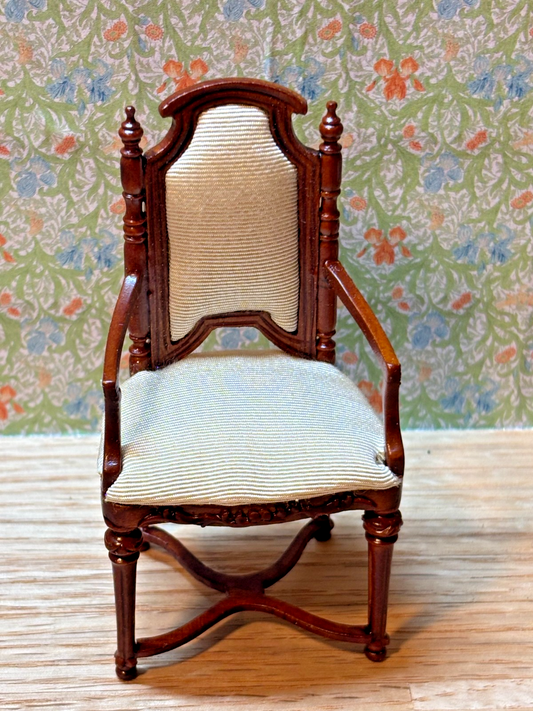 Dollhouse Miniature Walnut Armchair by Hansson