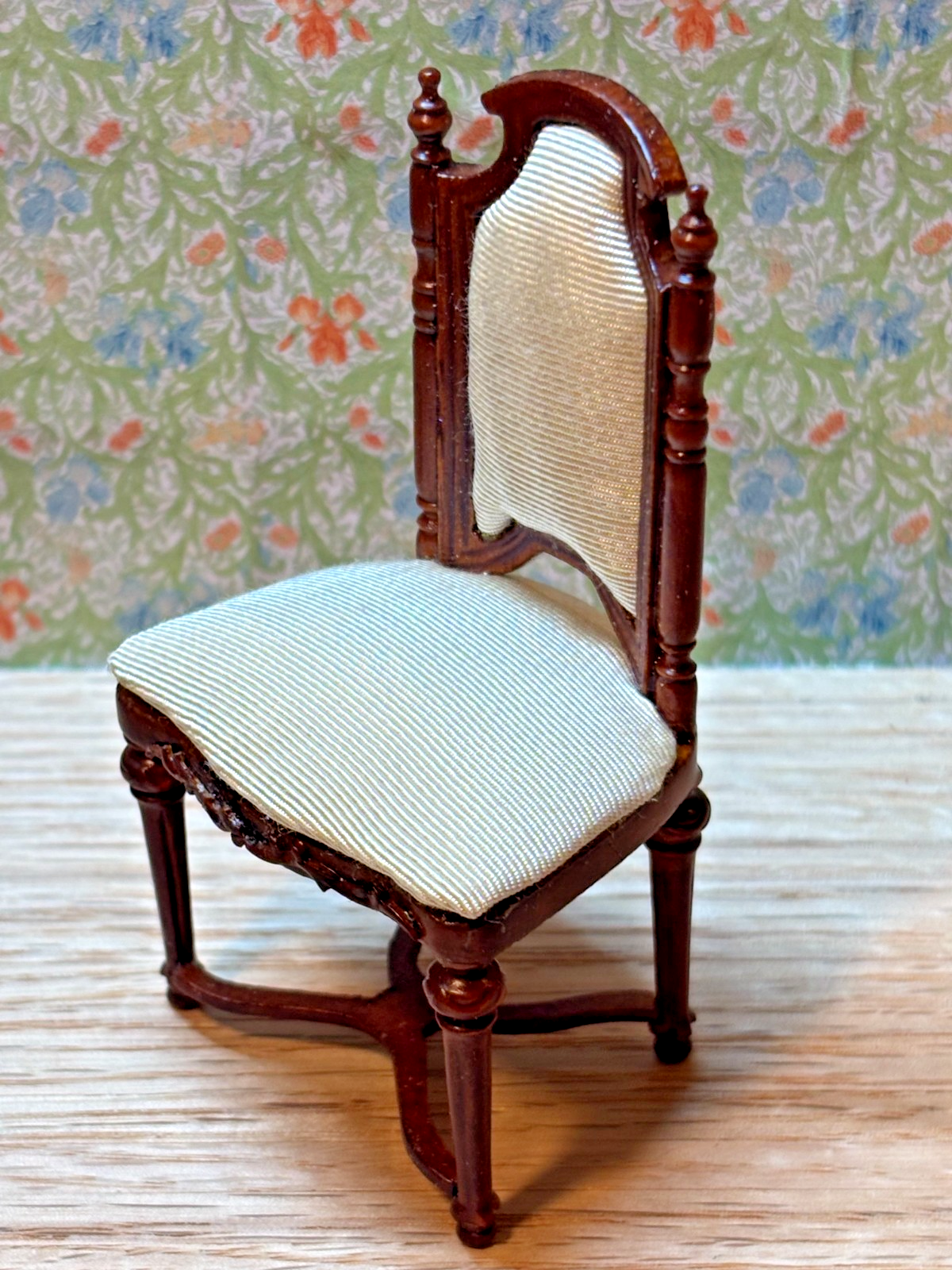 Dollhouse Miniature Walnut Side Chair by Hansson